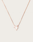 Rose gold necklace with geometric mother-of-pearl pendant