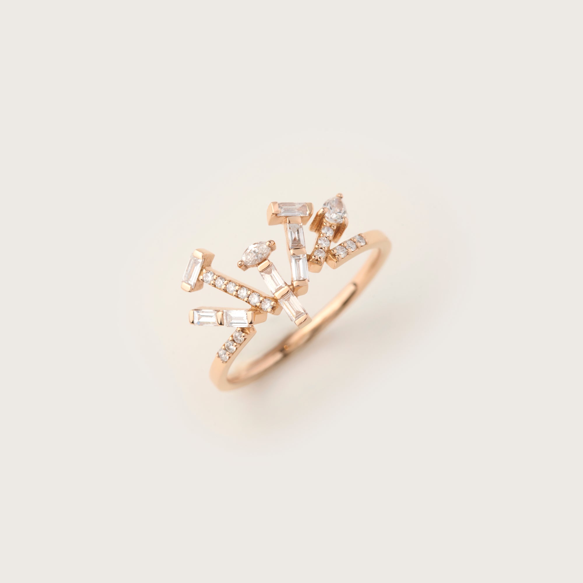 Icicle Cluster Diamond Ring