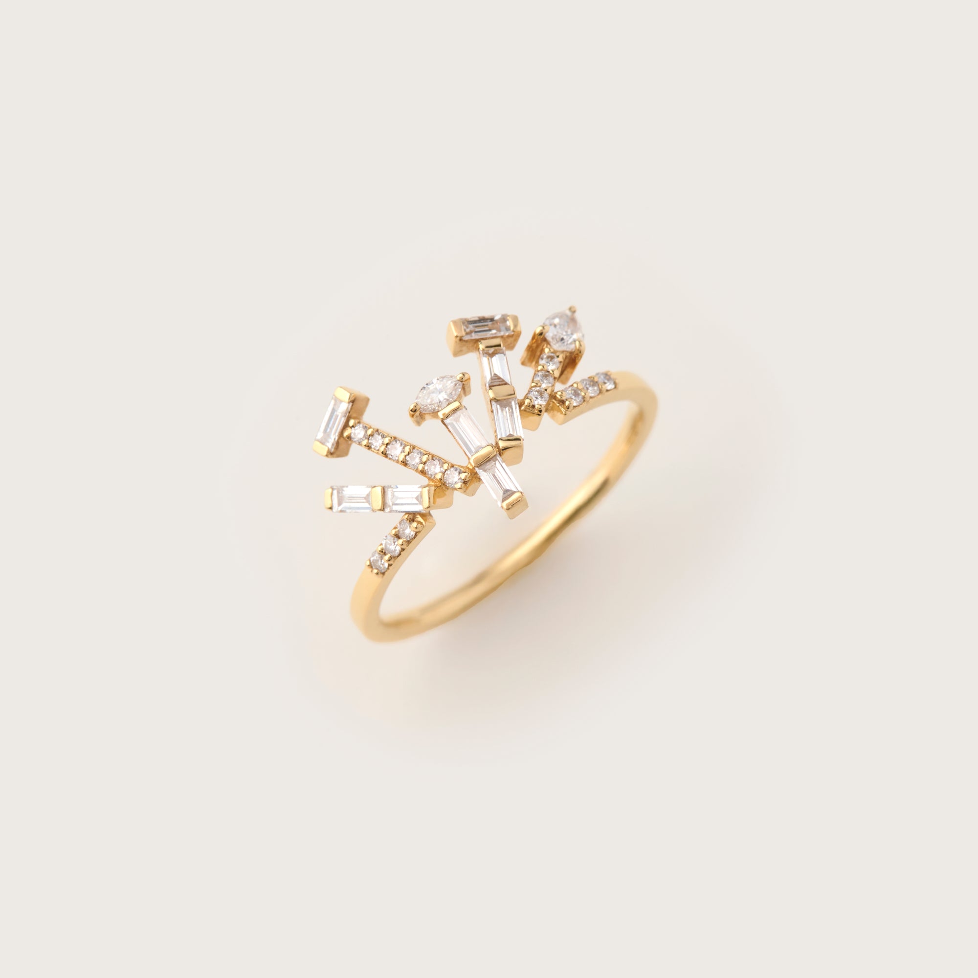 Icicle Cluster Diamond Ring