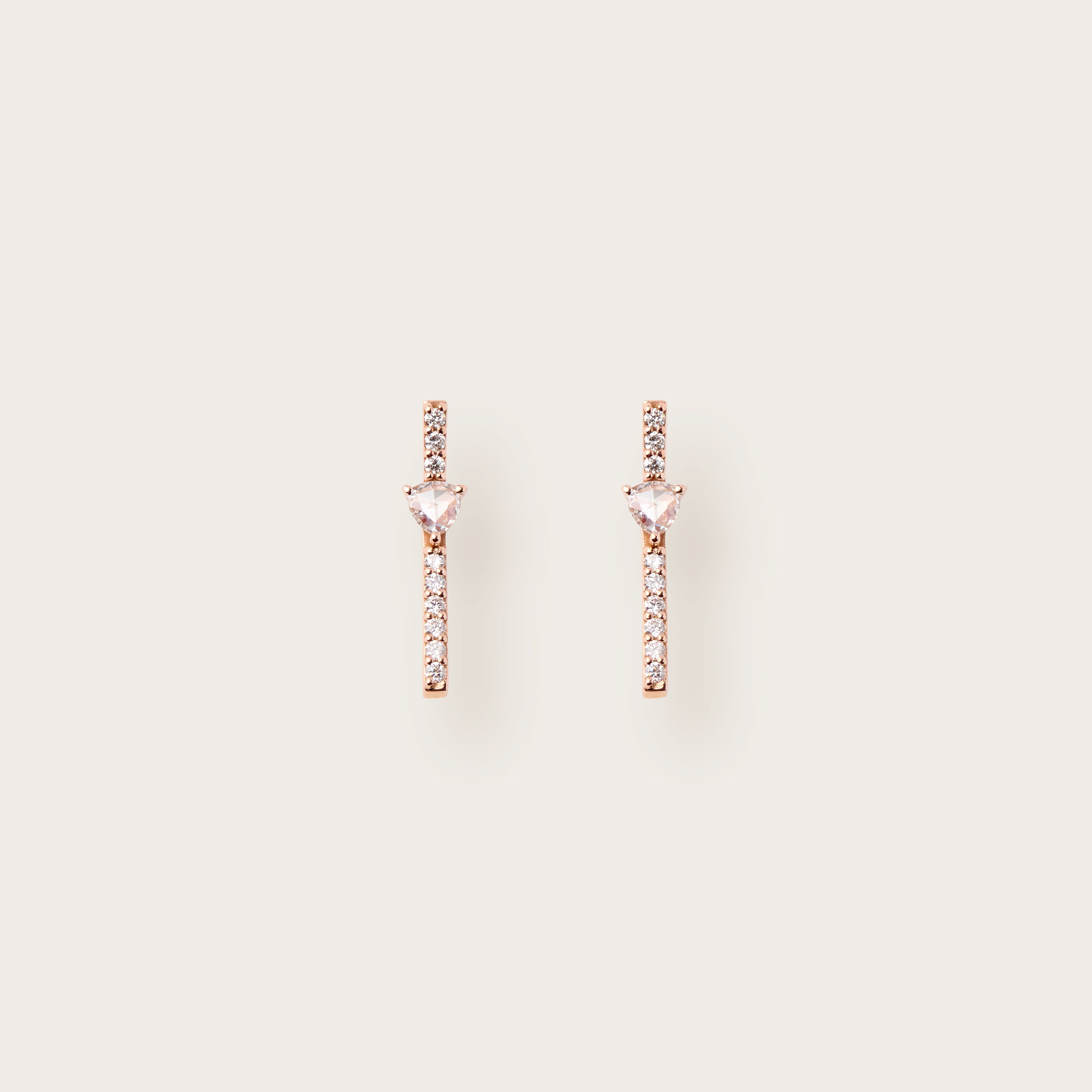 Victory Trilliant Diamond Modular Stud (Single) | Tana Chung Jewelry